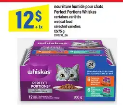 Maxi NOURRITURE HUMIDE POUR CHATS |PERFECT PORTIONS WHISKAS, WET CAT FOOD 12X75 G offer