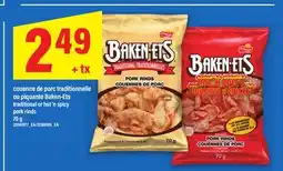 Maxi COUENNE DE PORC TRADITIONNELLE OU PIQUANTE BAKEN-ETS | TRADITIONAL OR HOT 'N SPICY PORK RINDS, 70 g offer