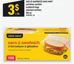 Maxi SACS À SANDWICH SANS NOM | SANDWICH BAGS, 100 UN offer