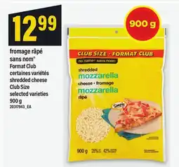 Maxi FROMAGE RÂPÉ SANS NOM | SHREDDED CHEESE, 900 G offer