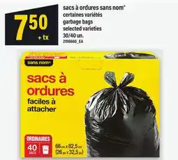 Maxi SACS À ORDURES SANS NOM , 30/40 UN. | GARBAGE BAGS offer