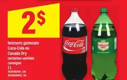 Maxi BOISSONS GAZEUSES COCA-COLA OU CANADA DRY, 2 L offer