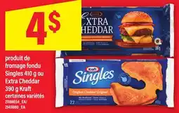 Maxi PRODUIT DE FROMAGE FONDU SINGLES, 410 G OU EXTRA CHEDDAR, 390 G KRAFT offer