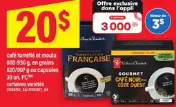 Maxi CAFÉ TORRÉFIÉ ET MOULU 800-930 G, EN GRAINS 820/907 G OU CAPSULES 30 UN. PCMD offer