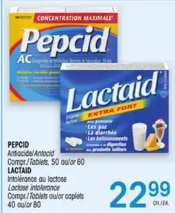 Uniprix PEPCID Antiacide, Compr./Antacid, Tablets, LACTAID Intolérance au lactose/Lactose intolerance offer