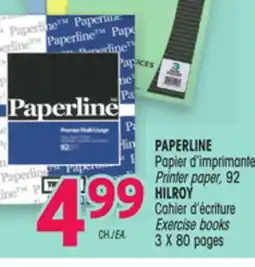 Uniprix PAPERLINE Papier d'imprimante Printer paper, 92 HILROY Cahier d'écriture Exercise books offer