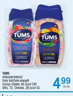 Uniprix TUMS Antiacide/Antacid Extra fort/Extra-strength offer