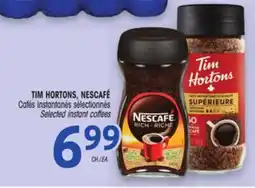 Uniprix TIM HORTONS, NESCAFÉ Cafés instantanés sélectionnés/ Selected instant coffees offer