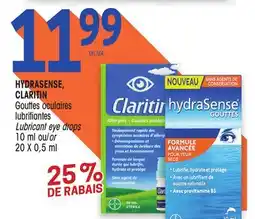 Uniprix HYDRASENSE, CLARITIN Gouttes oculaires lubrifiantes /Lubricant eye drops offer