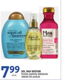 Uniprix OGX, MAUI MOISTURE Produits capillaires sélectionnés/ Selected hair products offer