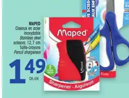 Uniprix MAPED Ciseaux en acier inoxydable/Stainless steel scissors, 12,7 cm Taille-crayons/Pencil sharpeners offer