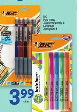 Uniprix BIC Porte-mines Mechanical pencils/ Surligneurs Highlighters offer
