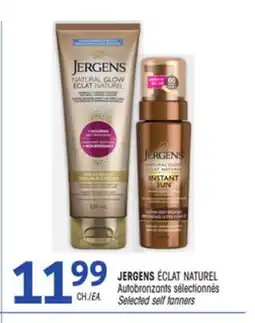 Uniprix JERGENS ÉCLAT NATUREL Autobronzants sélectionnés/Selected self tanners offer