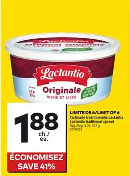 Giant Tiger Lactantia traditional spread offer