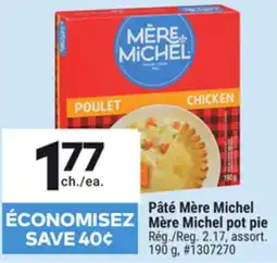 Giant Tiger Mère Michel pot pie offer