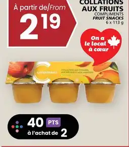 Rachelle-Bery Grocery COMPLIMENTS FRUIT SNACKS offer