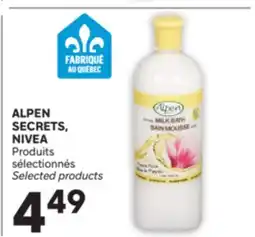 Brunet ALPEN SECRETS, NIVEA Produits sélectionnés offer