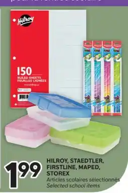 Brunet HILROY, STAEDTLER, FIRSTLINE, MAPED, STOREX Articles scolaires sélectionnés offer