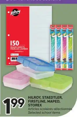 Brunet HILROY, STAEDTLER, FIRSTLINE, MAPED, STOREX Articles scolaires sélectionnés offer