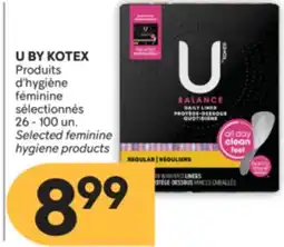 Brunet U BY KOTEX Produits d'hygiène féminine sélectionnés offer