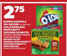 Provigo NATURE VALLEY GRANOLA BARS, 120-210 G OR BETTY CROCKER OR MOTT'S FRUIT SNACKS, 128-226 G offer