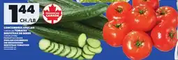 Provigo ENGLISH CUCUMBERS OR GREENHOUSE BEEFSTEAK TOMATOES offer