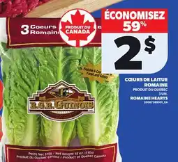 Provigo ROMAINE HEARTS, 3 UN offer