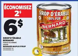 Provigo BERNARD MAPLE SYRUP, 540 ML offer