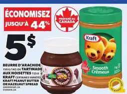 Provigo KRAFT PEANUT BUTTER, 750 G/1 KG OR HAZELNUT SPREAD, 725 G offer