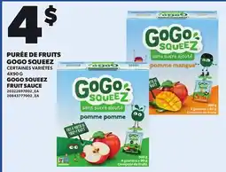 Provigo GOGO SQUEEZ FRUIT SAUCE, 4X90 G offer