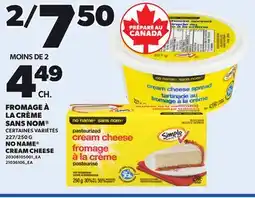 Provigo NO NAME CREAM CHEESE, 227/250 G offer