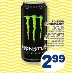 Marché Bonichoix MONSTER, NOS, BANG OR REIGN ENERGY DRINK offer