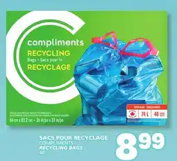 Marché Bonichoix COMPLIMENTS RECYCLING BAGS offer