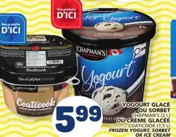 Marché Bonichoix CHAPMAN'S (2 L) FROZEN YOGURT, SORBET OR COATICOOK (1.5 L) ICE CREAM offer