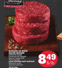 Marché Bonichoix STERLING SILVER LEAN GROUND BEEF BURGERS offer