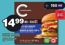Marches Tradition COMPLIMENTS FROZEN SMASHED FROZEN SMASHED BEEF BURGERS offer