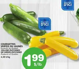 Marches Tradition YELLOW ZUCCHINIS OR GREEN ZUCCHINIS offer