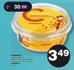 Marches Tradition COMPLIMENTS HUMMUS offer