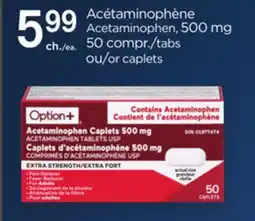 Proxim Option+ Acetaminophen,tabs or caplets offer
