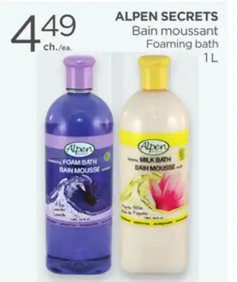 Proxim ALPEN SECRETS Foaming bath offer