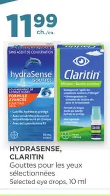 Proxim HYDRASENSE, CLARITIN Selected eye drops offer