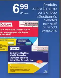 Proxim Option+ Selected pain relief flu or cold symptoms offer