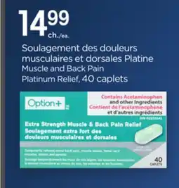 Proxim Option+ Muscle and Back Pain Platinum Relief offer