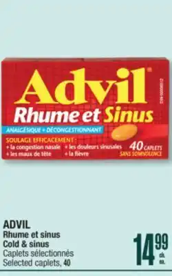 Jean Coutu ADVIL Cold & sinus Selected Caplets offer