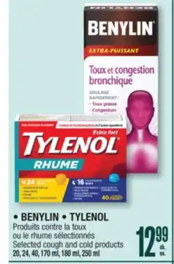 Jean Coutu BENYLIN, TYLENOL Selected cough and cold products offer