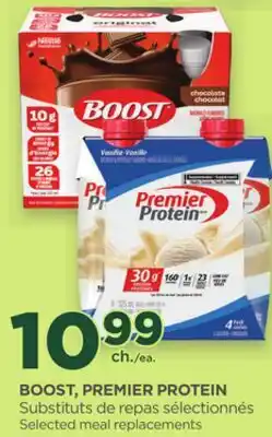 Proxim BOOST, PREMIER PROTEIN Selected meal replacements offer