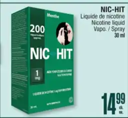 Jean Coutu NIC-HIT Nicotine liquid offer