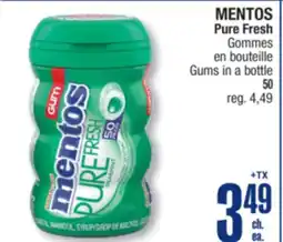 Jean Coutu MENTOS Pure Fresh Gums in a bottle offer