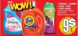 Jean Coutu BOUNCE, DOWNY, GAIN, TIDE or IVORY NEIGE Selected laundry products offer