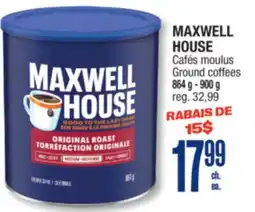 Jean Coutu MAXWELL HOUSE Ground coffees offer